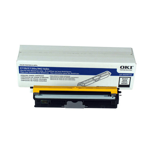 OEM Oki 44250716 Type D1 Black Toner Cartridge (2,500 Pages)