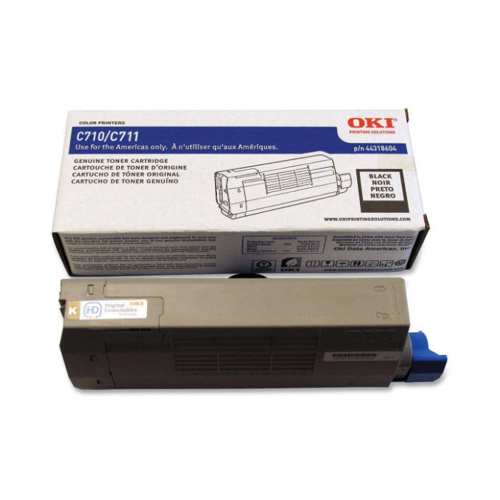 OEM Okidata 44318604 Black Laser Toner Cartridge (11,000 Pages)