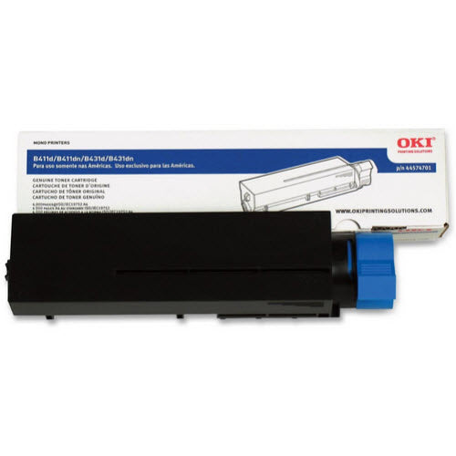 OEM Okidata 44574701 Black Laser Toner Cartridge (4,000 Pages)