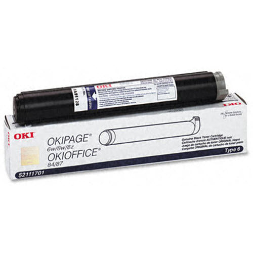 OEM Okidata 52111701 (Type 6) Black Laser Toner Cartridge (1,500 Pages)