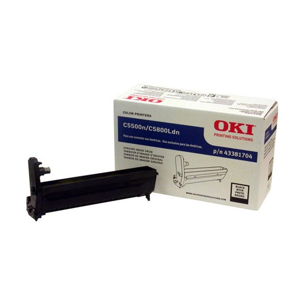 OEM Okidata 43381704 (Type C8) Black Laser Drum Unit (20,000 Pages)