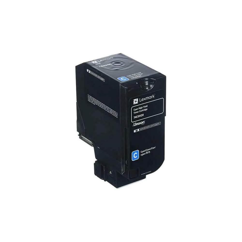 OEM Lexmark 74C0H20 High Yield Cyan Toner Cartridge (12,000 Pages)