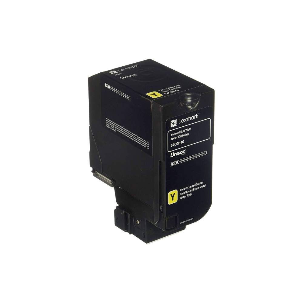 OEM Lexmark 74C0H40 Yellow Toner Cartridge (12,000 Pages)