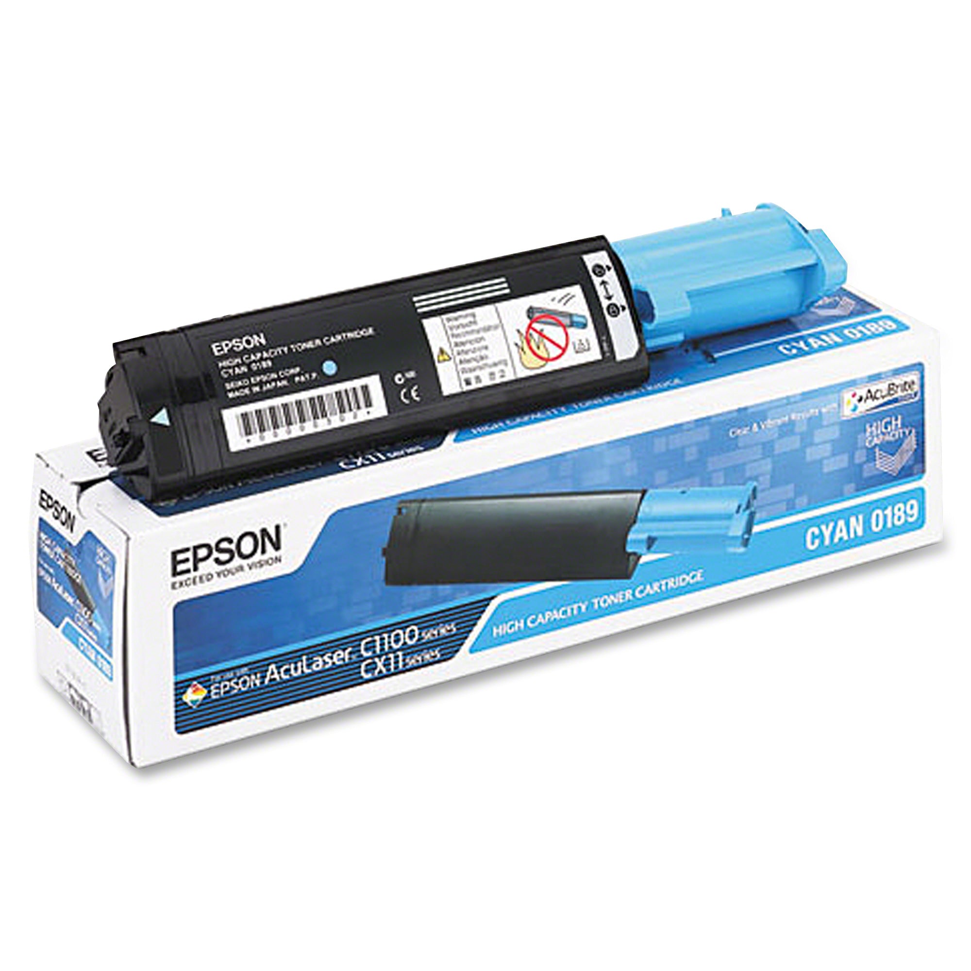 OEM Epson S050189 High-Yield Cyan Laser Toner Cartridge (4,000 Pages)