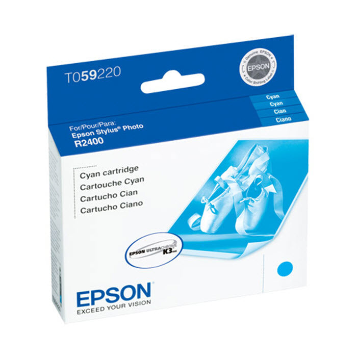 OEM Epson T059220 (T0592) Cyan Ink Cartridge (450 Pages)
