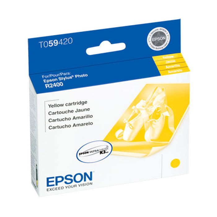 OEM Epson T059420 (T0594) Yellow Ink Cartridge (450 Pages)