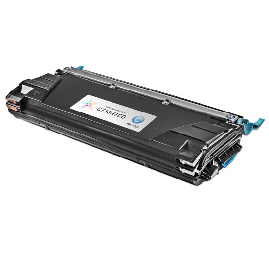 Remanufactured Lexmark C736H1CG High Yield Cyan Laser Toner Cartridge (10,000 Pages)