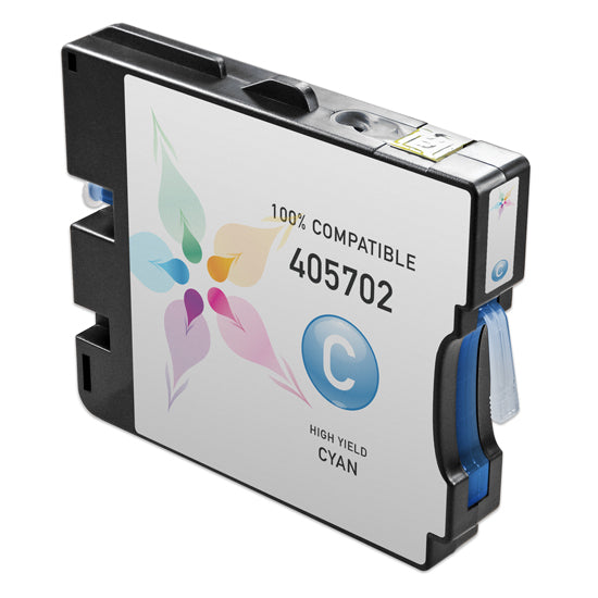 Compatible Ricoh 405702 High-Yield Cyan Ink Cartridge (4,890 Pages)