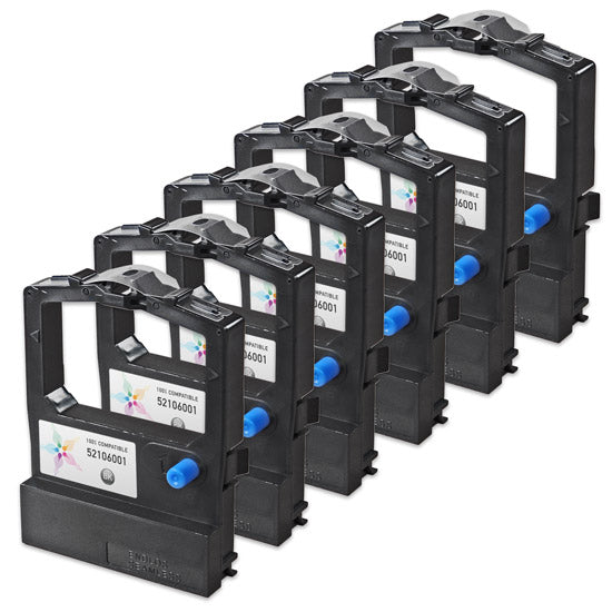 Compatible Okidata 52106001 Black Ribbon (6 Pack)