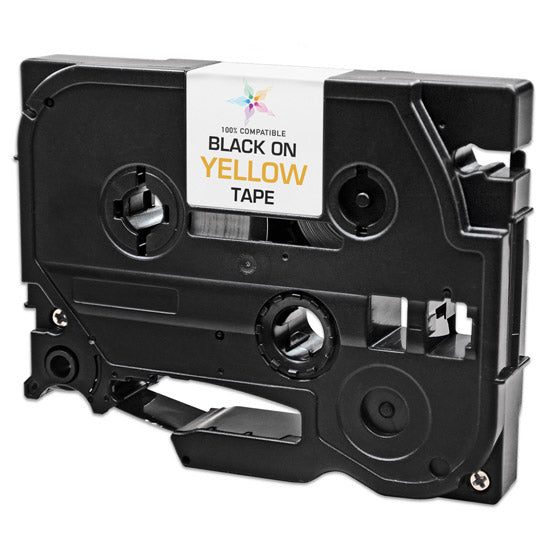 Compatible Brother TZe631 Black on Yellow Tape - 0.47 in x 26.2 ft (12 mm x 8 m)