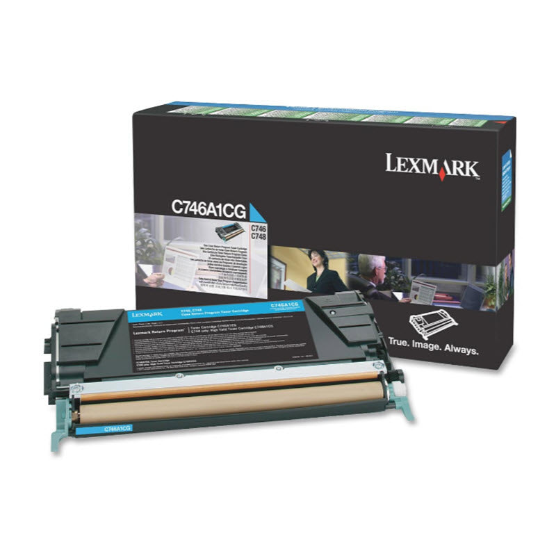 OEM Lexmark C746A1CG Cyan Laser Toner Cartridge (7,000 Pages)
