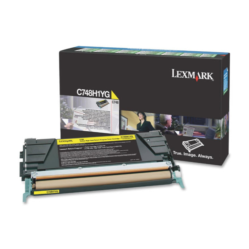 OEM Lexmark C748H1YG High-Yield Yellow Toner Cartridge (10,000 Pages)
