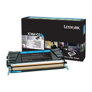 OEM Lexmark X746A1CG Cyan Laser Toner Cartridge (7,000 Pages)