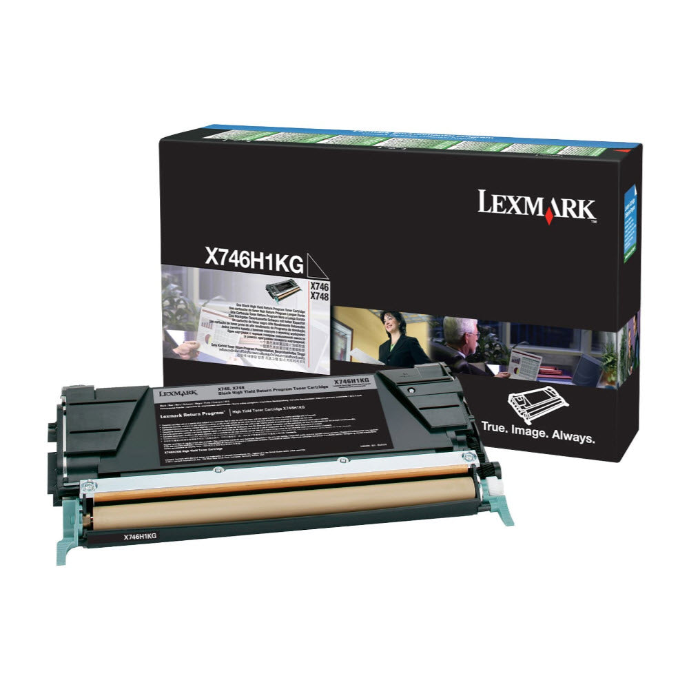 OEM Lexmark X746H1KG High-Yield Black Toner Cartridge (12,000 Pages)