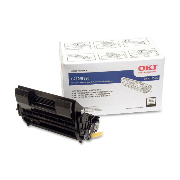 OEM Okidata 52123602 Black Laser Toner Cartridge (20,000 Pages)