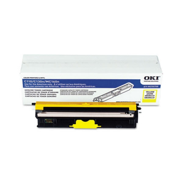 OEM Oki 44250709 Yellow Toner Cartridge (1,500 Pages)