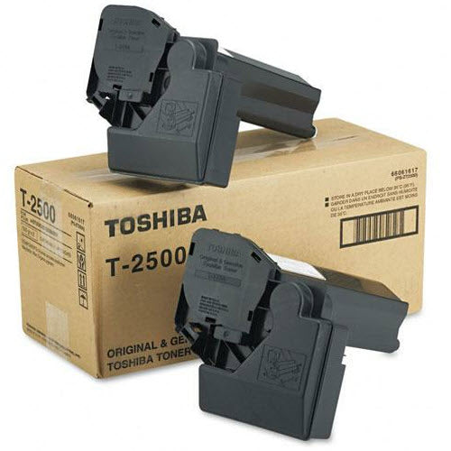 OEM Toshiba T2500 Black Laser Toner Cartridge (7,500 Pages) - 2 Pack