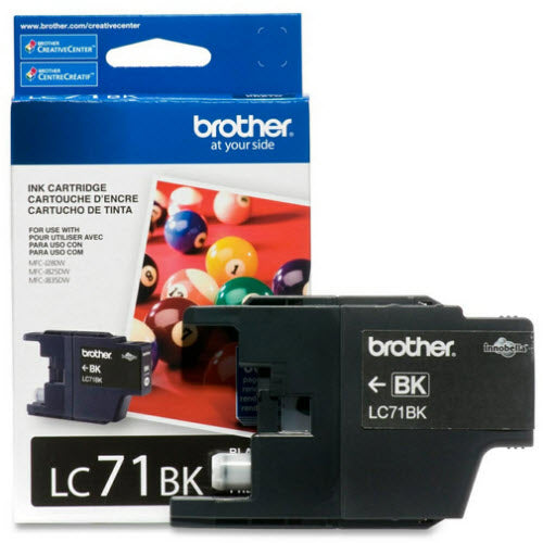 OEM Brother LC71BK Black Ink Cartridge (300 Pages)