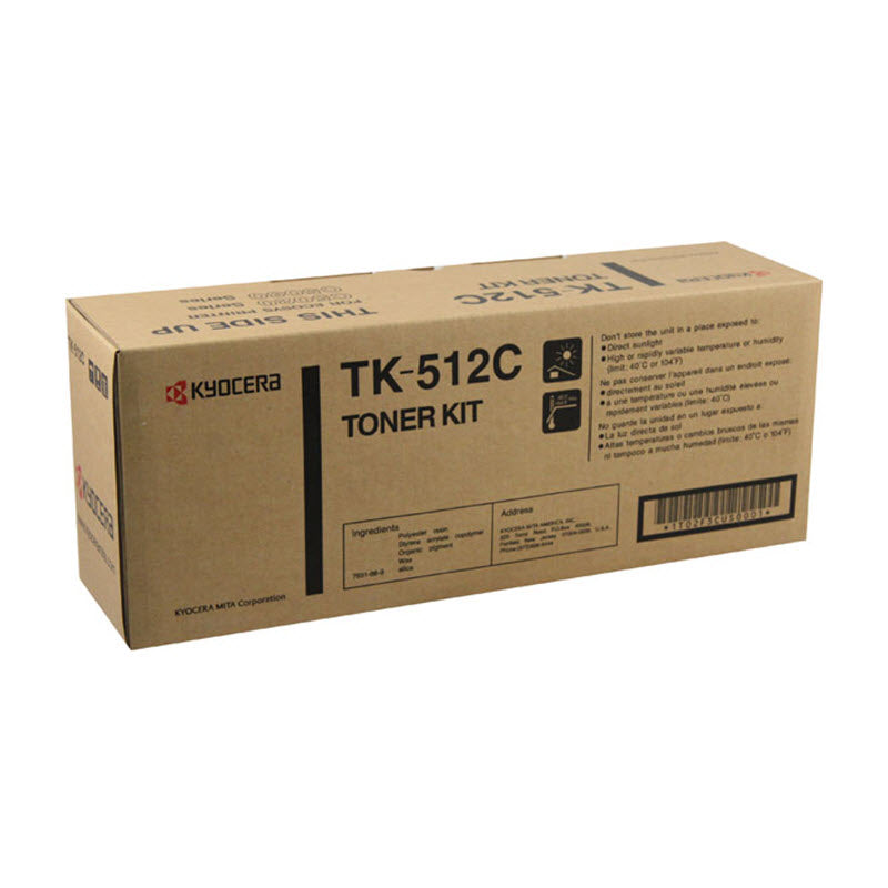 OEM Kyocera Mita TK-512C Cyan Toner Cartridge (8,000 Pages)