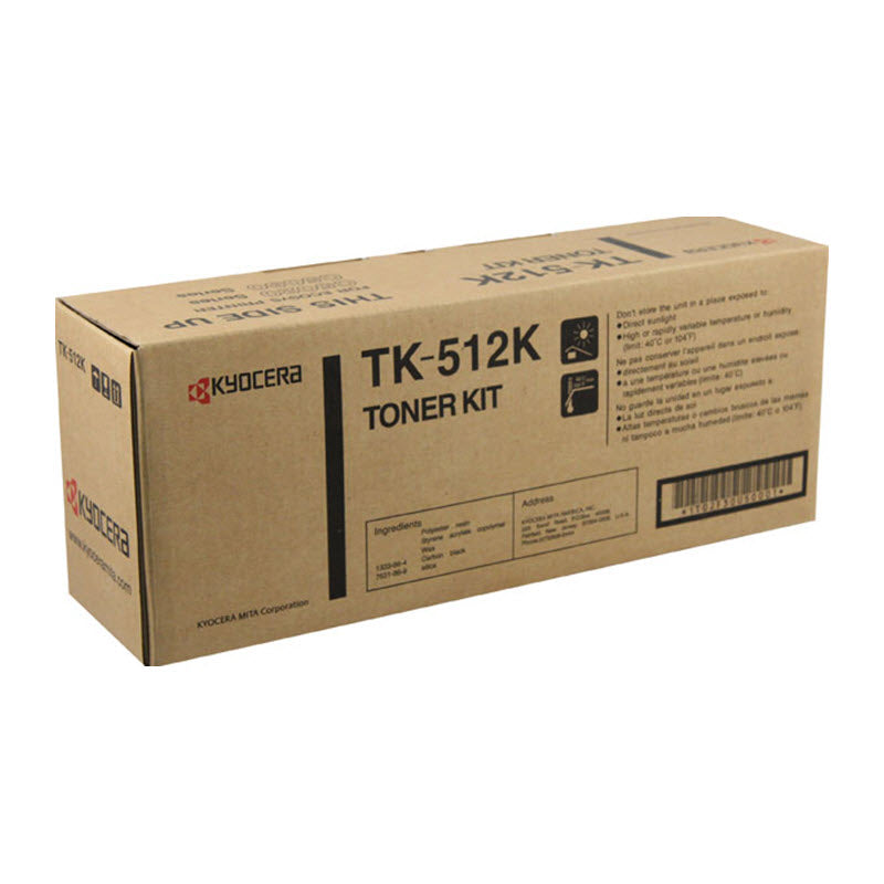 OEM Kyocera Mita TK-512K Black Toner Cartridge (8,000 Pages)