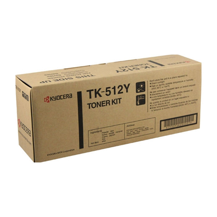 OEM Kyocera Mita TK-512Y Yellow Toner Cartridge (8,000 Pages)