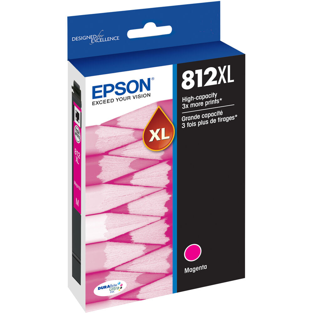 OEM Epson 812XL High Yield Magenta Ink Cartridge (1,100 Pages)
