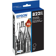 OEM Epson 822XL High Yield Black Ink Cartridge (1,100 Pages)