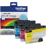 OEM Brother LC406 3 Piece Set of Color Ink Cartridges