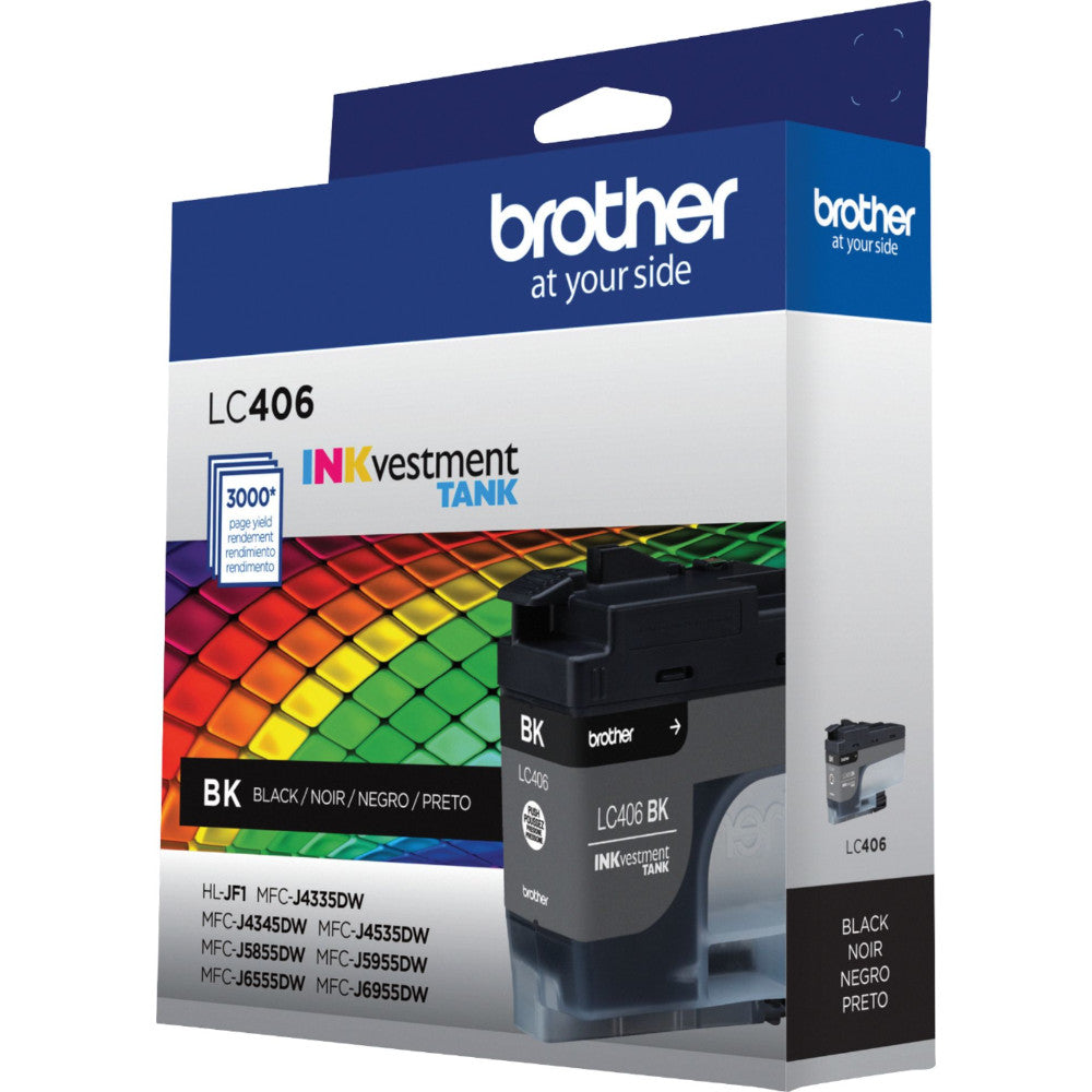OEM Brother LC406BK Black Ink Cartridge (3,000 Pages)
