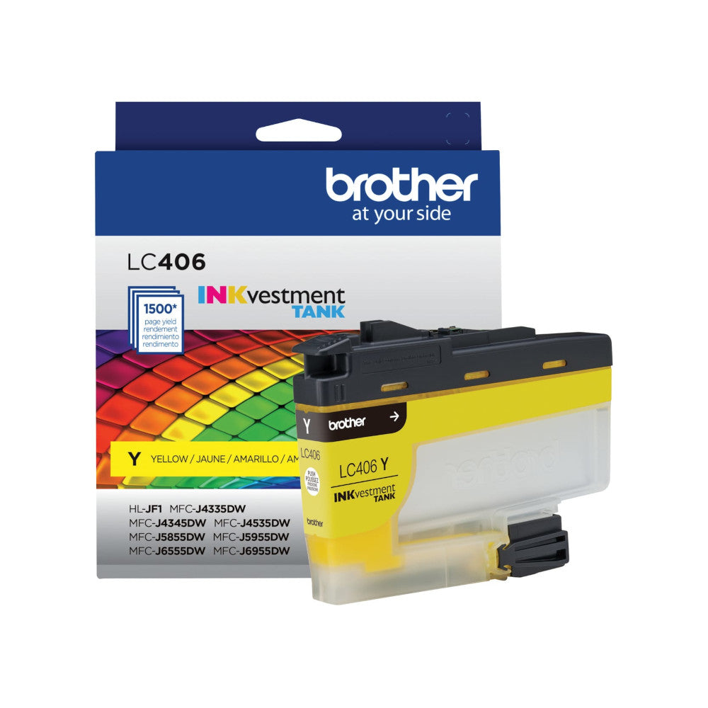 OEM Brother LC406Y Yellow Ink Cartridge (1,500 Pages)