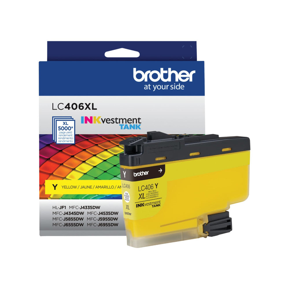 OEM Brother LC406XLY High Yield Yellow Ink Cartridge (5,000 Pages)