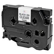 Compatible Brother TZe141 Black on Clear Tape - 0.7 in x 26.2 ft (18 mm x 8 m)
