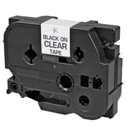 Compatible Brother TZe151 Black on Clear Tape - 0.94 in x 26.2 ft (24 mm x 8 m)