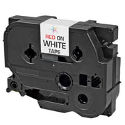 Compatible Brother TZe252 Red on White Tape - 0.94 in x 26.2 ft (24 mm x 8 m)