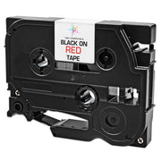 Compatible Brother TZe421 Black on Red Tape - 0.35 in x 26.2 ft (9 mm x 8 m)