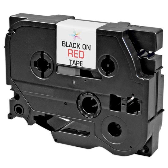 Compatible Brother TZe441 Black on Red Tape - 0.7 in x 26.2 ft (18 mm x 8 m)