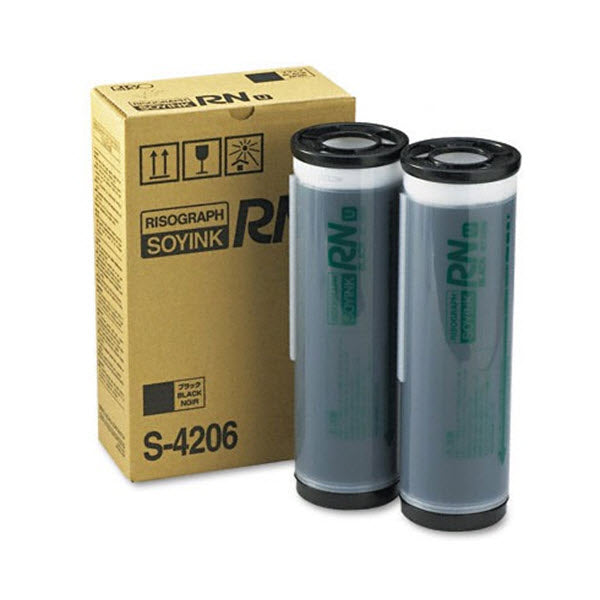 OEM Risograph S4206 Black Ink Cartridge 2-Pack (20,000 Pages)