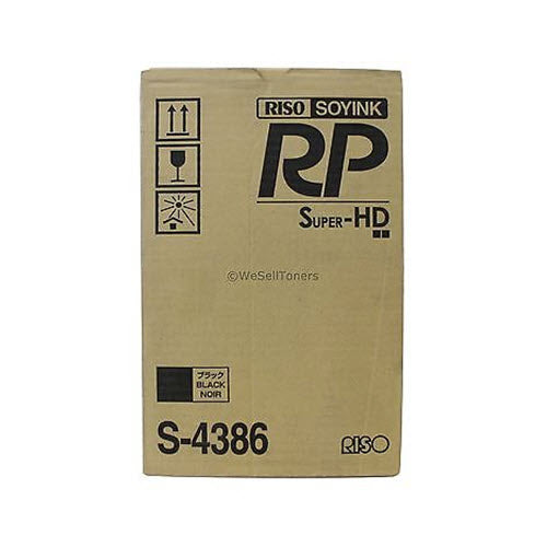 OEM Risograph S4386 Black Ink Cartridge 2-Pack (20,000 Pages)