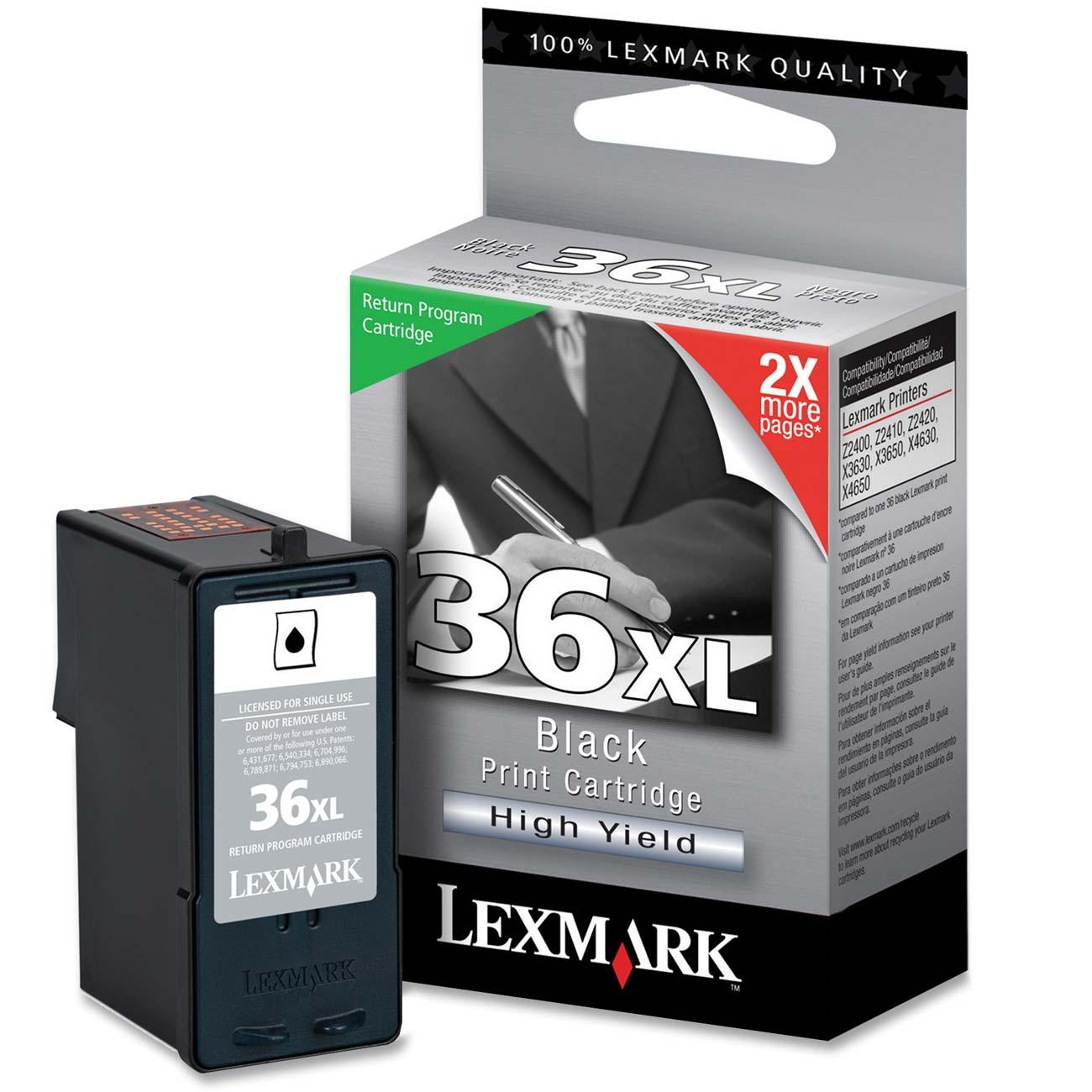 OEM Lexmark 18C2170 (#36XL) High Yield Black Ink Cartridge (475 Pages)