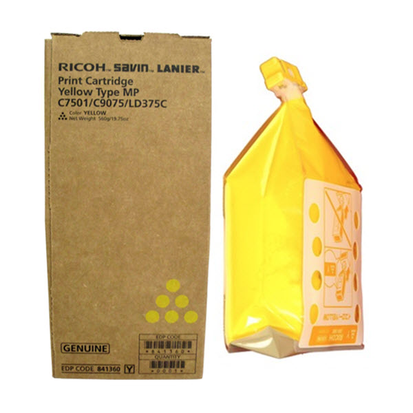 OEM Ricoh 841360 Yellow Laser Toner Cartridge (21,600 Pages)