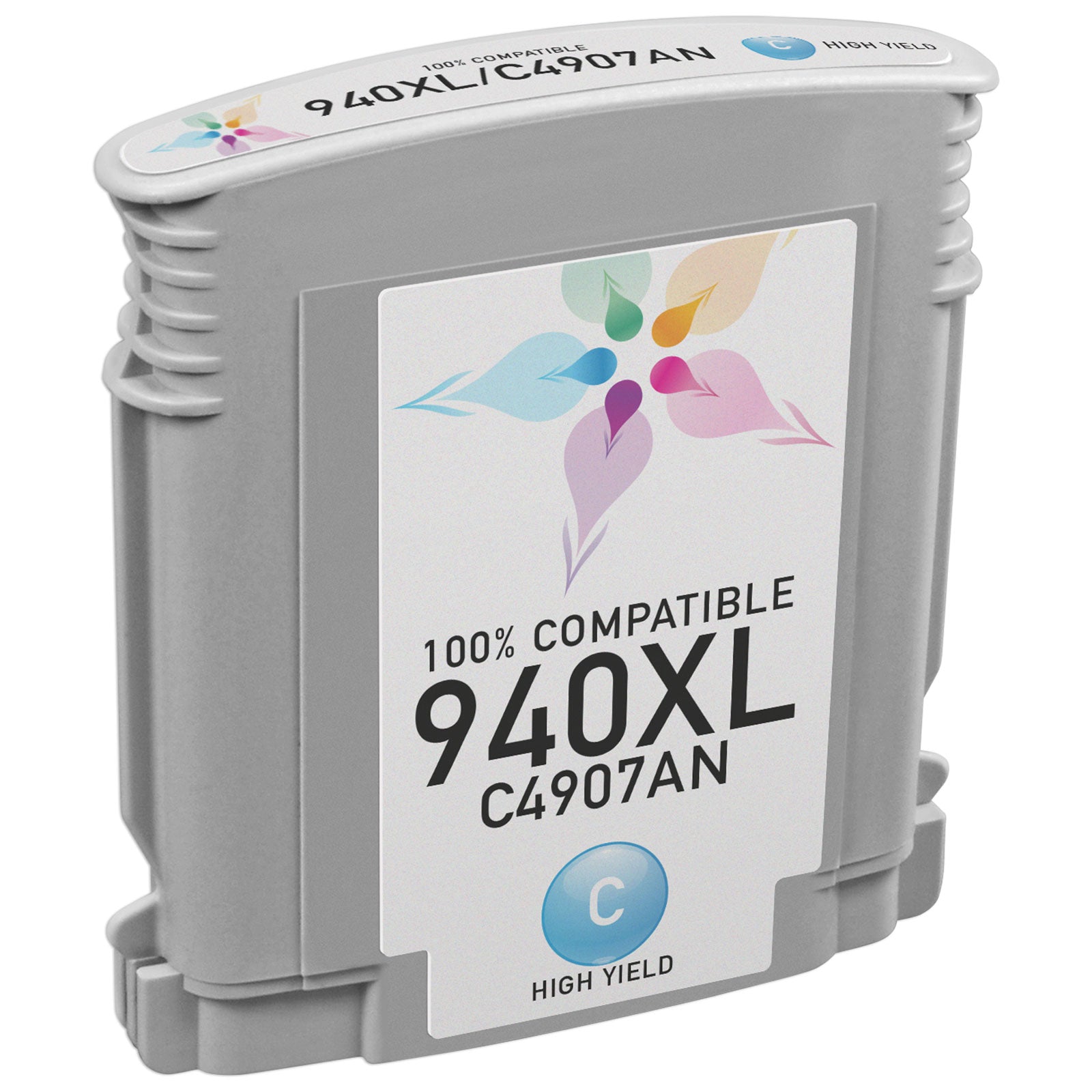 Remanufactured HP C4907AN High-Yield Cyan Ink Cartridge