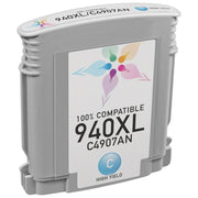 Remanufactured HP C4907AN High-Yield Cyan Ink Cartridge
