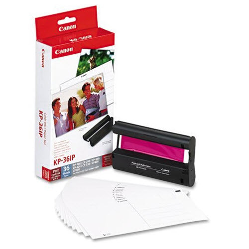 OEM Canon 7737A001 (KP-36IP) Color Ink Cartridge and Label Set