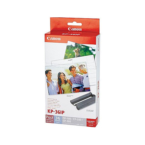 OEM Canon 7739A001 (KC-36IP) Color Ink Cartridge and Label Set