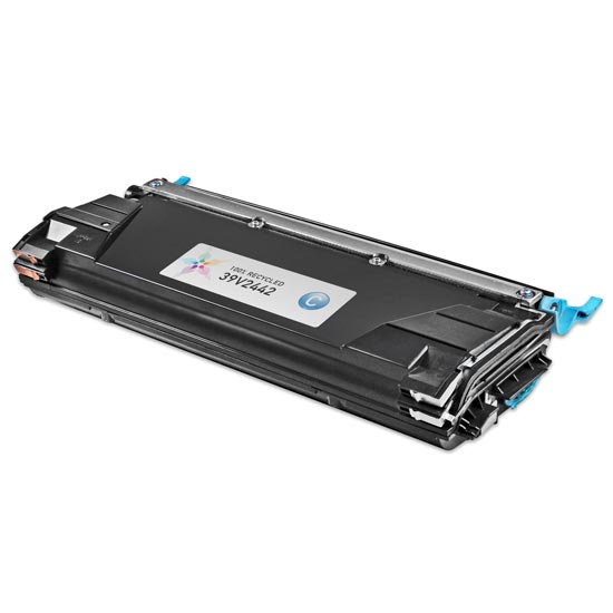 Remanufactured IBM 39V2442 Cyan Laser Toner Cartridge (6,000 Pages)
