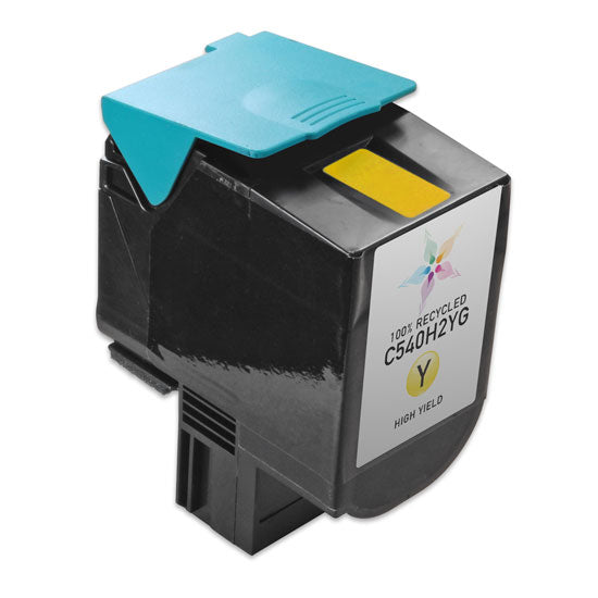 Remanufactured Lexmark C540H2YG Yellow High Yield Laser Toner Cartridge (2,000 Pages)