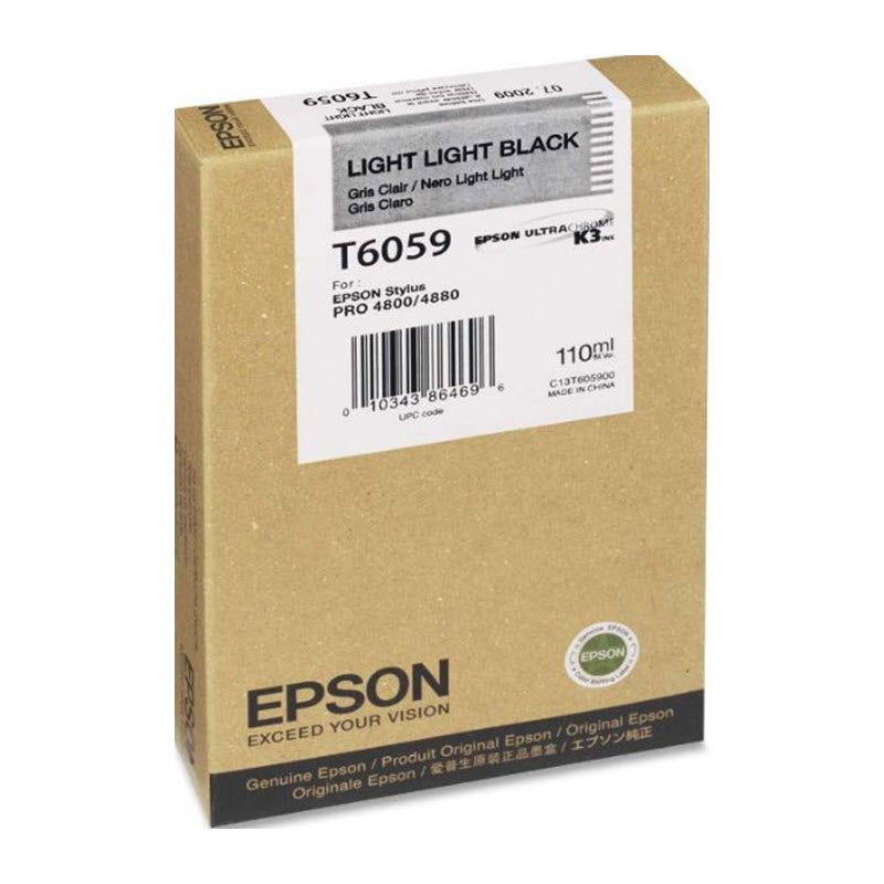 OEM Epson T605900 110 ml Light Light Black Ink Cartridge