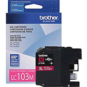 OEM Brother LC103M High-Yield Magenta Ink Cartridge (600 Pages)