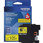 OEM Brother LC105Y Super High-Yield Yellow Ink Cartridge (1,200 Pages)