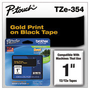 OEM Brother TZe354 Gold on Black Tape (1")